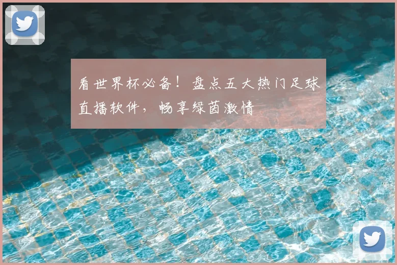 看世界杯必备!盘点五大热门足球直播软件,畅享绿茵激情